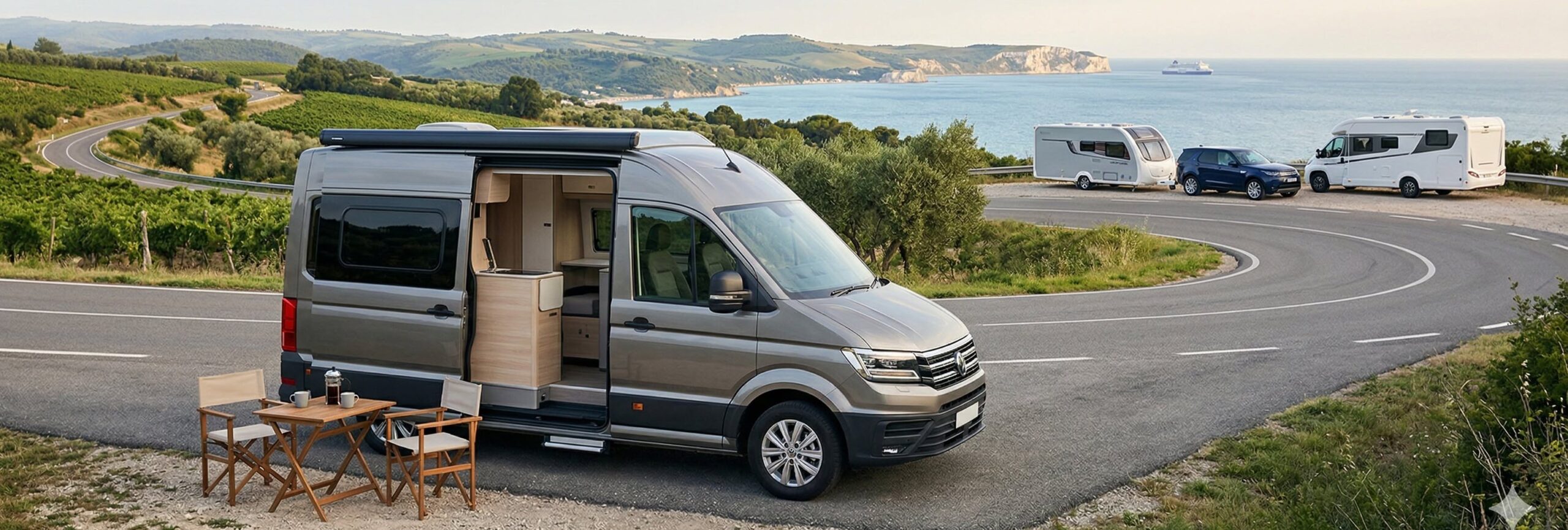 Imperium Vans luxury vehicle in mountain landscape